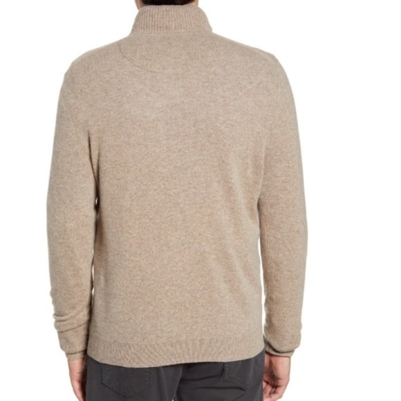 NORDSTROM MEN'S SHOP Regular Fit Cashmere Quarter - Picture 2 of 7